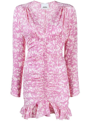 Pink Stretch Silk Dress for Women by Isabel Marant