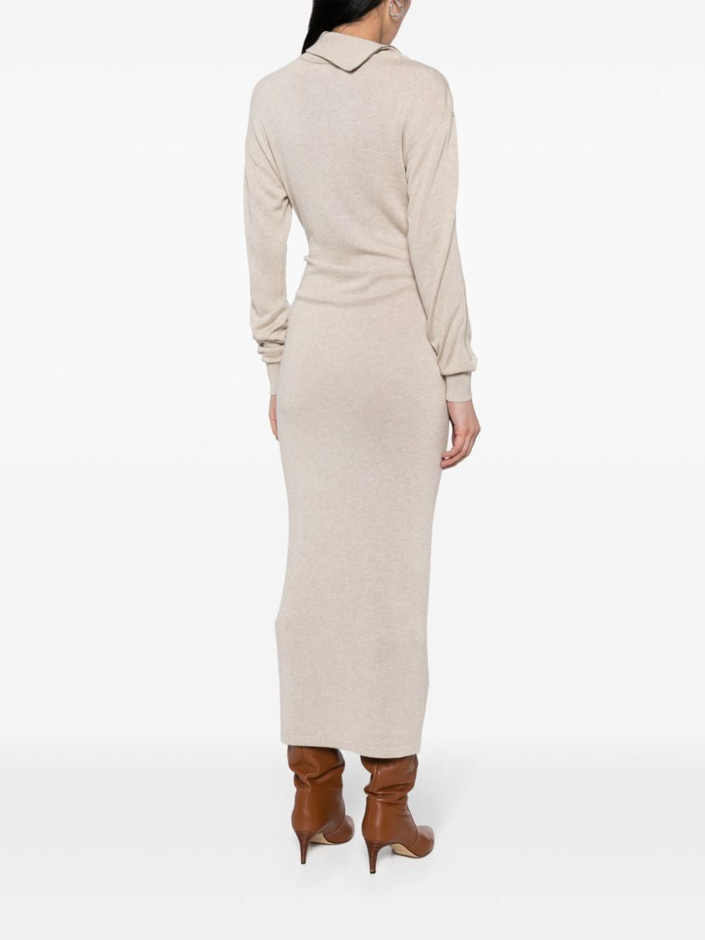 ISABEL MARANT Beige Knit Wool Dress for Women - FW23