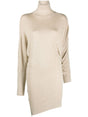 ISABEL MARANT Beige Asymmetric-Hem Jumper Dress for Women, Fall/Winter 2024