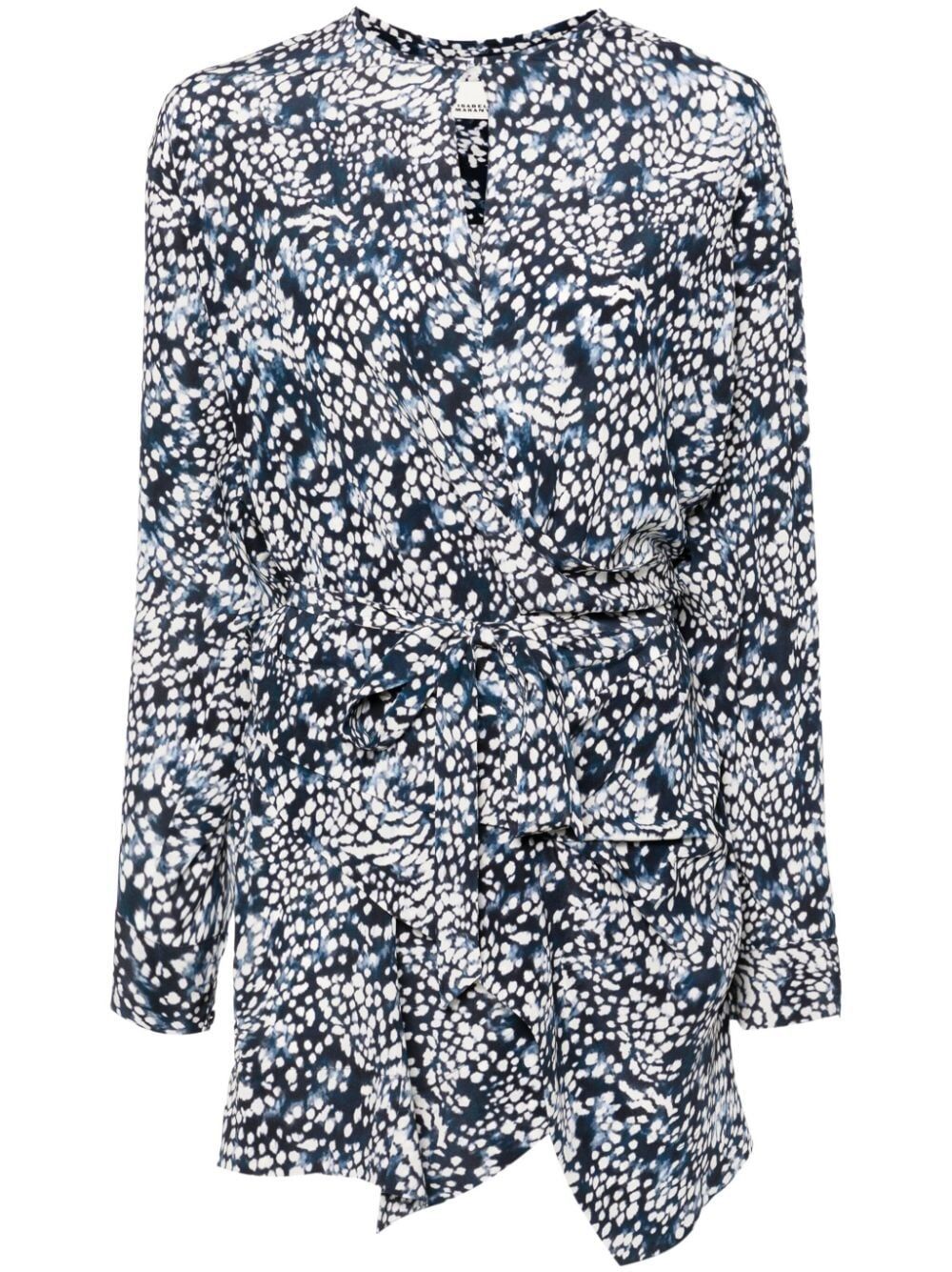 ISABEL MARANT Sapphire Silk Blend Mini Dress