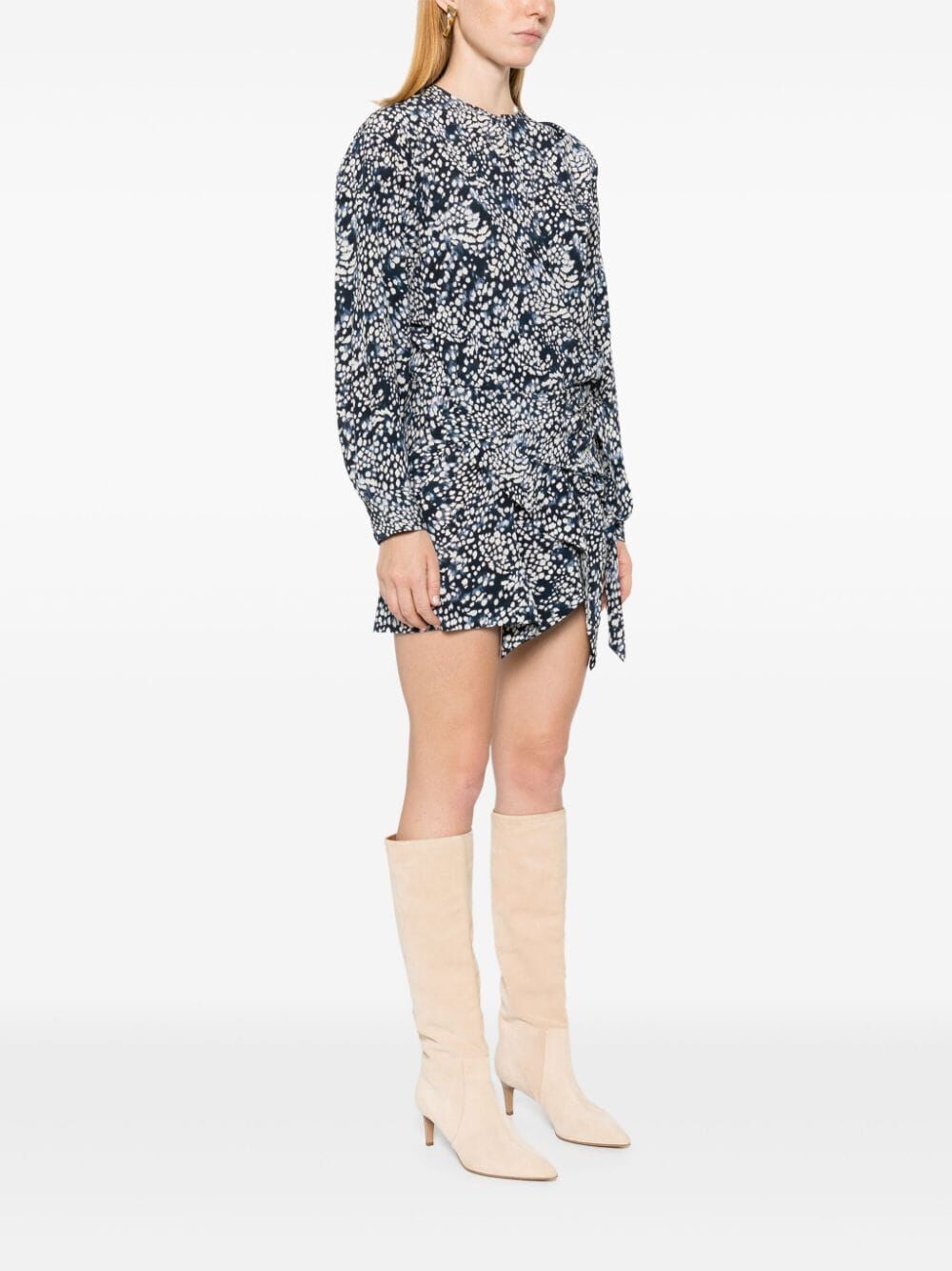 ISABEL MARANT Sapphire Silk Blend Mini Dress