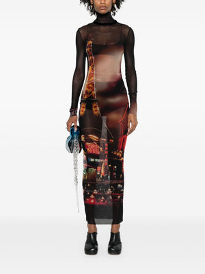 JEAN PAUL GAULTIER Pigalle Print Maxi Dress