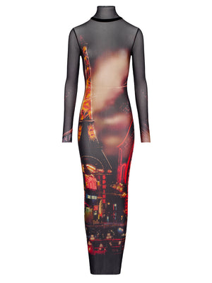 JEAN PAUL GAULTIER Pigalle Print Maxi Dress