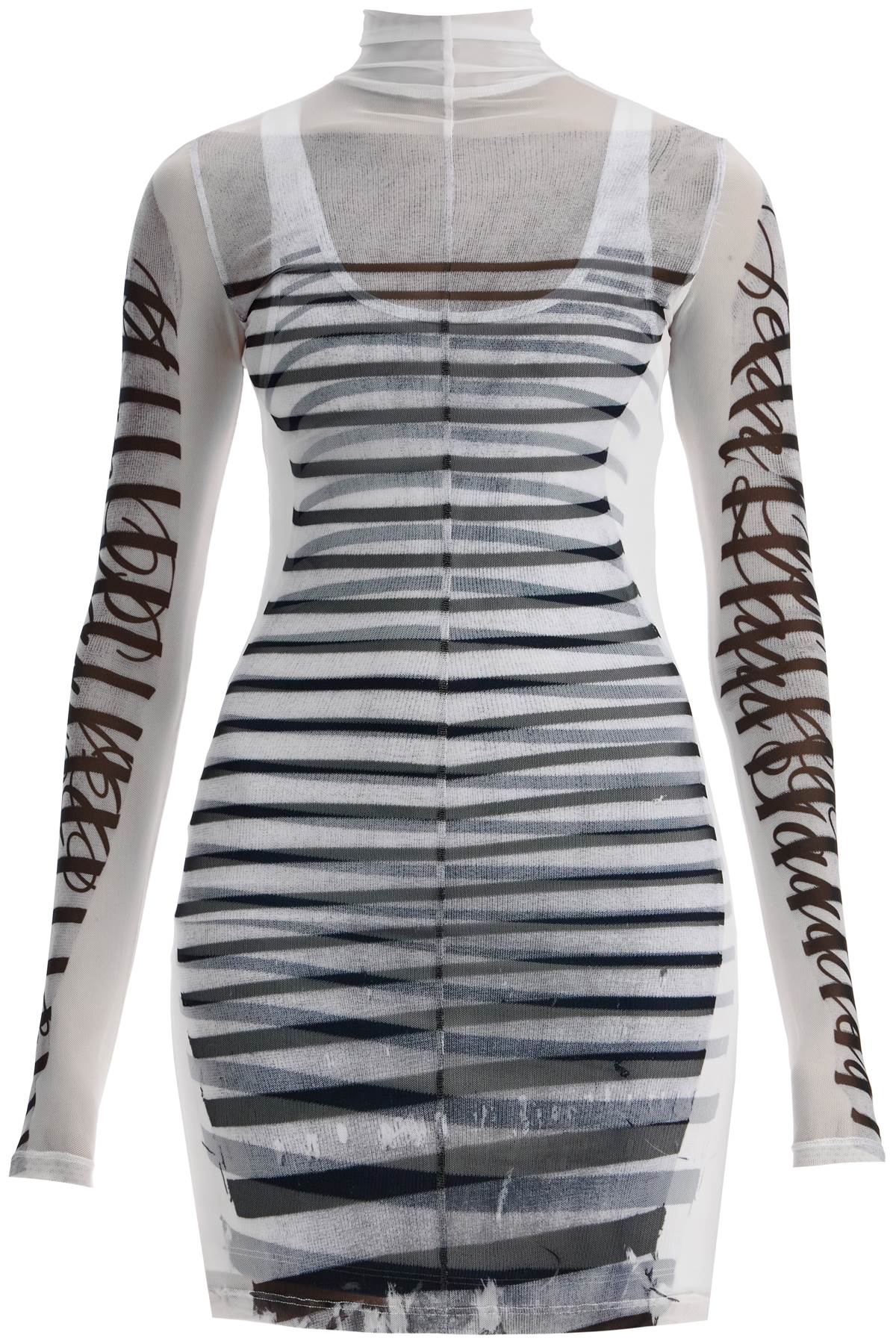 JEAN PAUL GAULTIER Double-Layered Mini Dress with Nautical Print