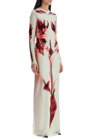 JEAN PAUL GAULTIER Elegant Floral Slim Long Dress