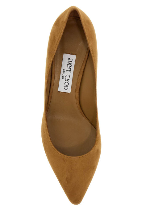 JIMMY CHOO Suede Covered Heel Pumps for Women in Tan for Fall/Winter 2024