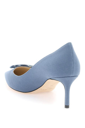 JIMMY CHOO Navy Canvas Pumps for Women - SS24 Collection