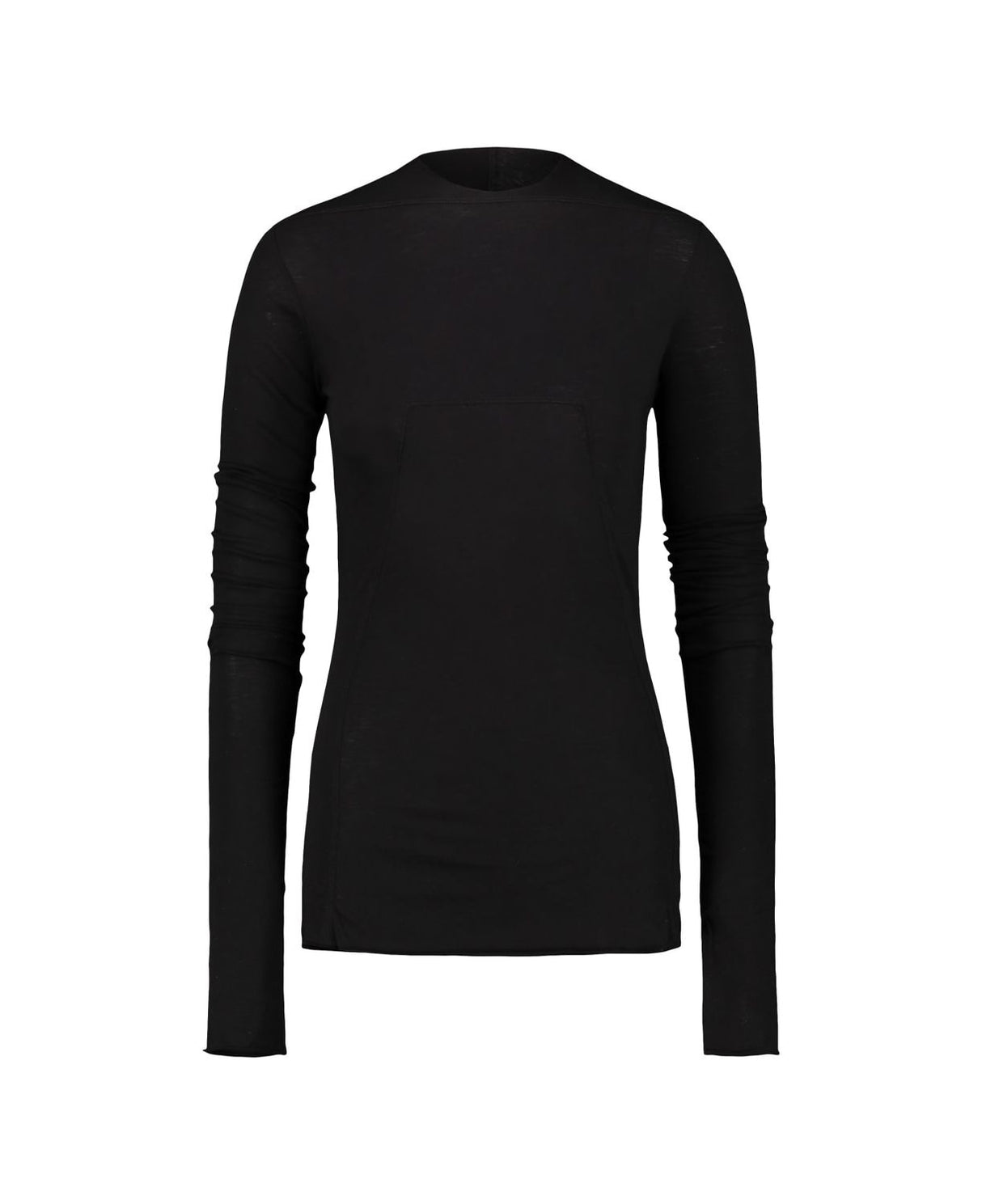 RICK OWENS Fitted Long Sleeve Cotton Top