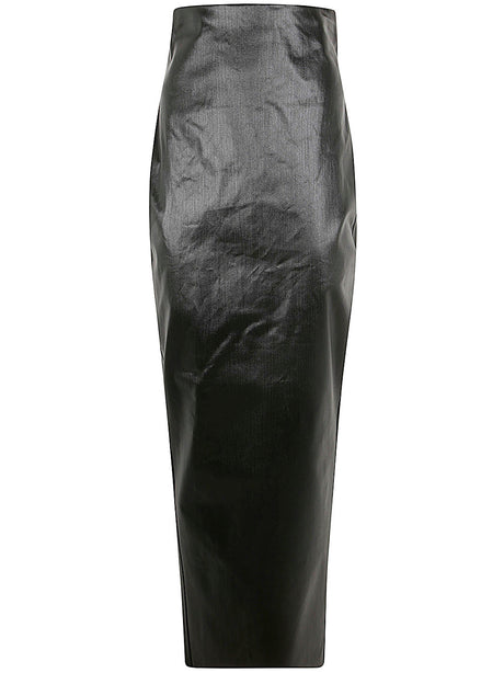 RICK OWENS Dirt Pillar Denim Mini Skirt