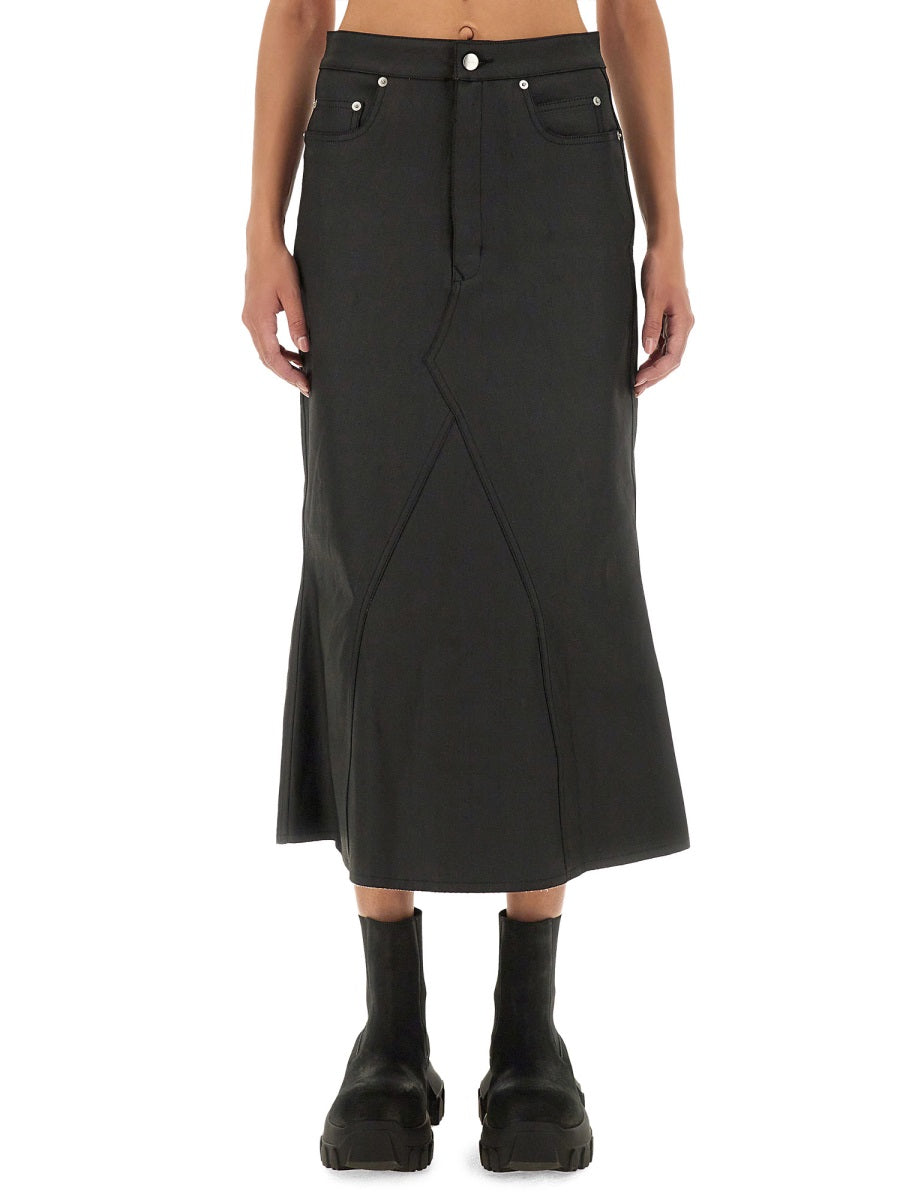 RICK OWENS Chic Women's Denim Skirt - Size 40