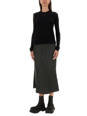 RICK OWENS Chic Women's Denim Skirt - Size 40