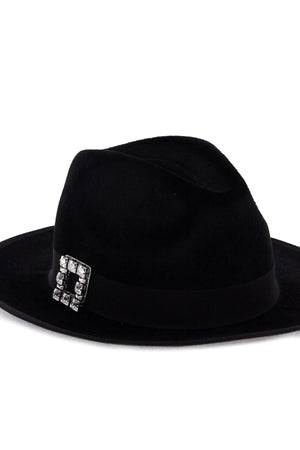 ROGER VIVIER FELTED WOOL FEDORA TRèS VIVIER