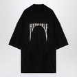 RICK OWENS Men's Classic Black Graphic Crew-Neck T-Shirt