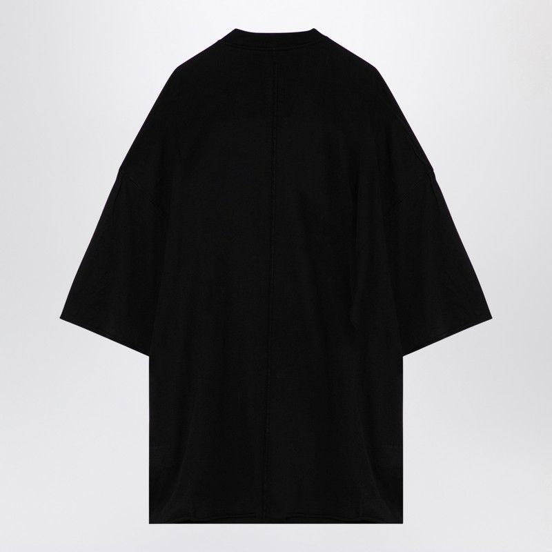 RICK OWENS Men's Classic Black Graphic Crew-Neck T-Shirt