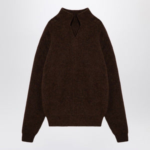 RICK OWENS Alpaca Blend Brown Over Jumper for Men