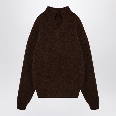 RICK OWENS Alpaca Blend Brown Over Jumper for Men