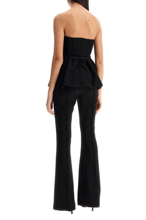 SELF-PORTRAIT Elegant Strapless Bustier Jumpsuit - Size 6