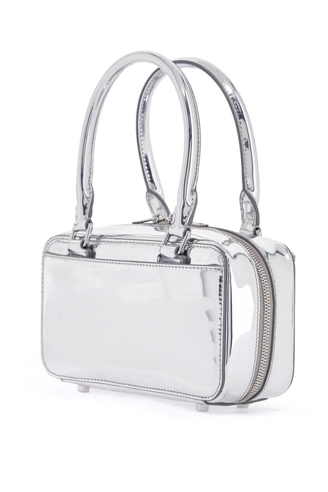 SELF-PORTRAIT Diamond-Studded Mirrored Leather Travel Handbag