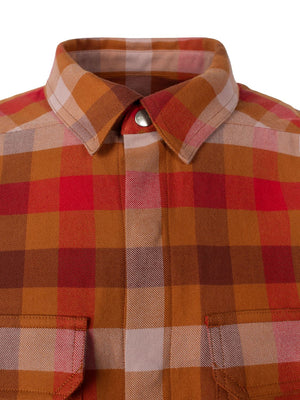 RICK OWENS Multicolor Plaid Flannel Shirt for Men