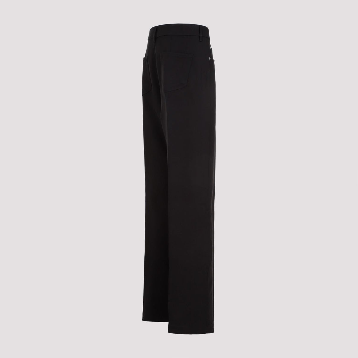 RICK OWENS Iconic Black Silk and Wool Jeans for Men