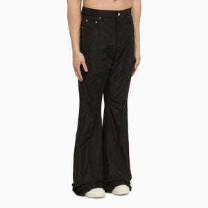 RICK OWENS Black Cotton Flared Trousers for Men