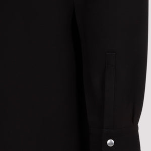 RICK OWENS Black Silk and Wool Shirt for Men - SS24 Collection