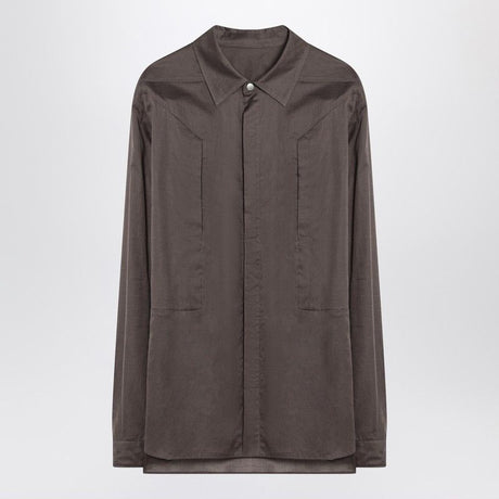 RICK OWENS Cotton Shirt with Classic Collar and Hidden Buttoning - SS25