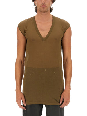 RICK OWENS Men's Classic V-Neck T-Shirt (Size L)