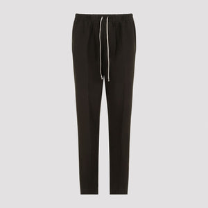 RICK OWENS Contemporary Green Drawstring Trousers