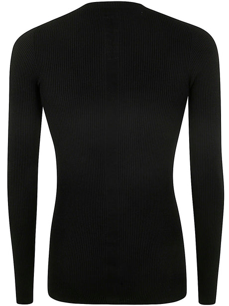 RICK OWENS Ribbed Round Neck Sweater for Men - FW24 Collection