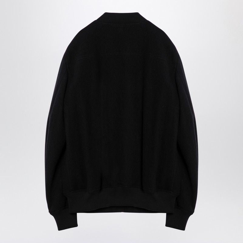 RICK OWENS Sleek Black Wool Zip Jacket