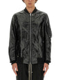 RICK OWENS Men's Leather Bomber Jacket - Size 48