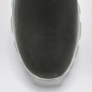 RICK OWENS Dark Green Tractor Ankle Boots with Elastic Gussets