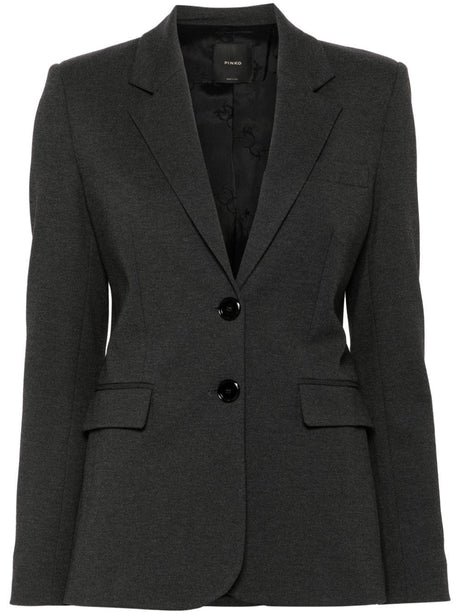 PINKO Medium Grey Notched Lapel Jacket for Women