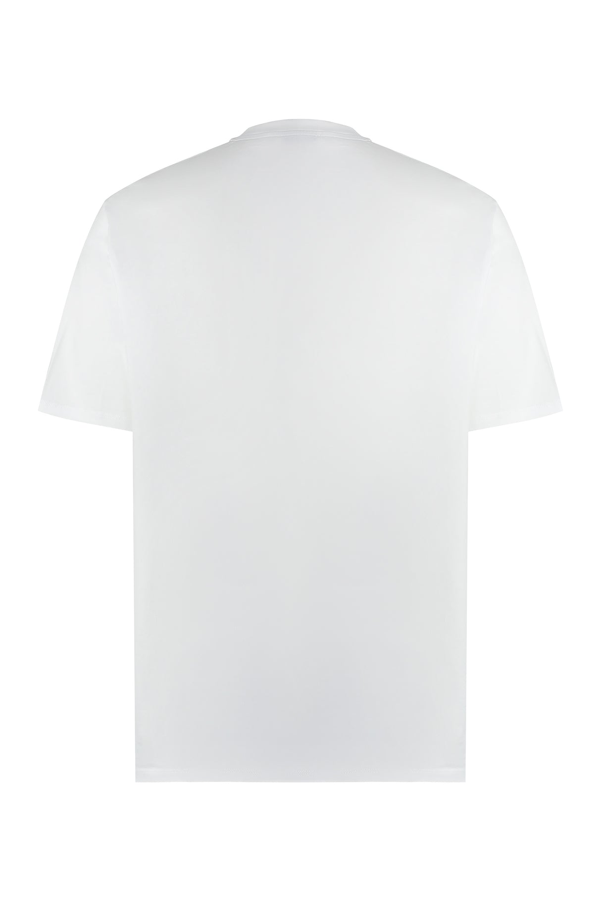 LANVIN Classic White Ribbed Logo T-Shirt for Men