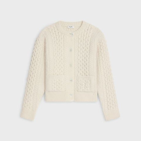 CELINE Wool Triomphe Cardigan for Women