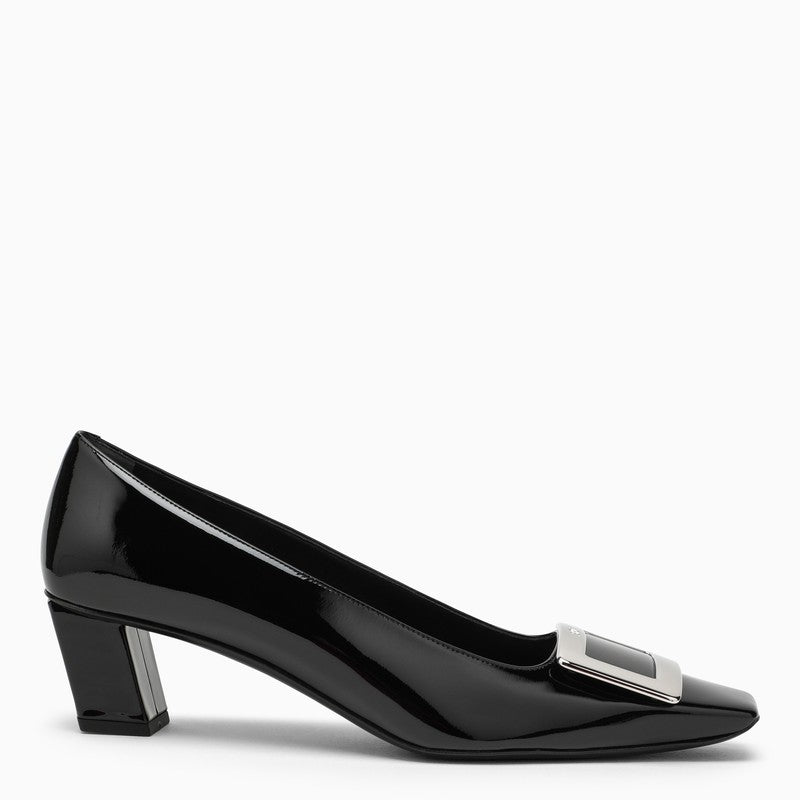 Đôi giày bản lề da màu đen tinh tế cho phụ nữ - Bộ sưu tập SS24