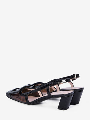 ROGER VIVIER Elegant Slingback Pumps with Tortoiseshell Detail, 4.5cm Heel