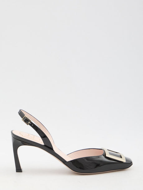 ROGER VIVIER Sleek Slingback Pumps with Adjustable Ankle Strap - Heel Height: 7 cm