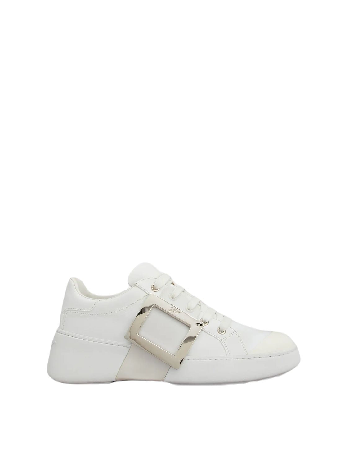 ROGER VIVIER Chic White Leather Skate Sneakers