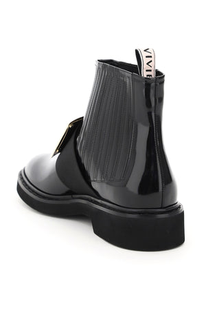 ROGER VIVIER Women's Viv Rangers Ankle Boots with Metal Buckle