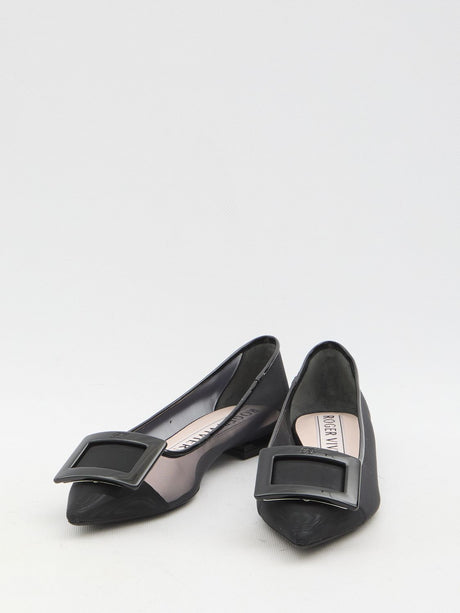 ROGER VIVIER Elegant Ballerina Flats with Branded Buckle - Heel Height 0.5cm