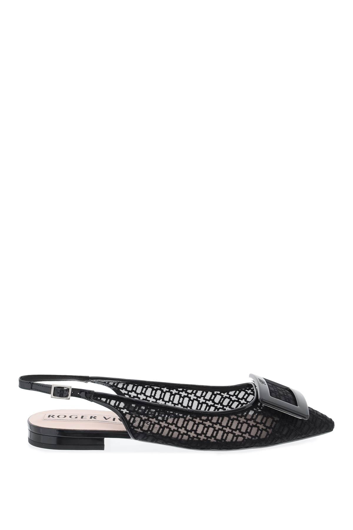 ROGER VIVIER Sophisticated and Chic Gommettine Net Slingback Flats for Women - FW23 Collection
