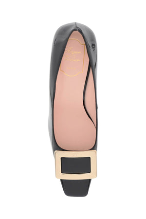 ROGER VIVIER Geometric Heel Patent Leather Pumps for Women BY RVW71300920D1P - Black