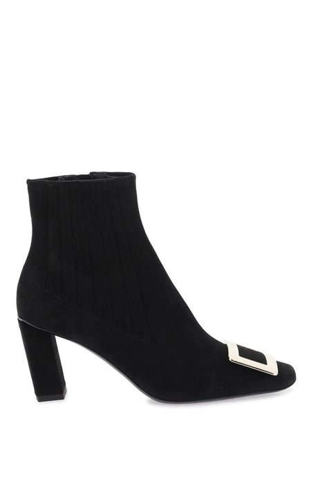 ROGER VIVIER Iconic Black Chelsea Boots with Distinctive SkyScraper Heel for Women