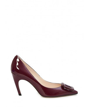 ROGER VIVIER Red Patent Leather Buckle Pumps for Women - FW23 Collection