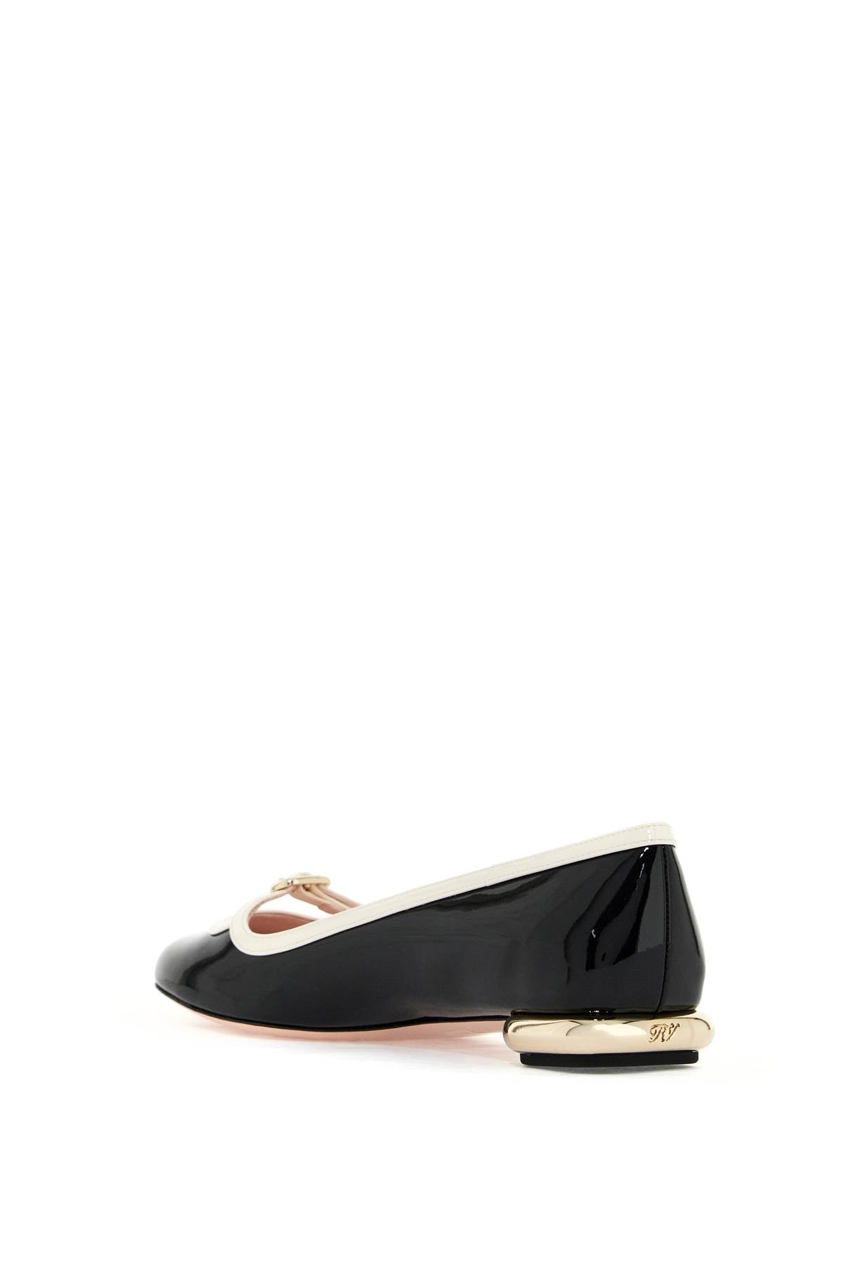 ROGER VIVIER Patent Leather Ballet Flats with Engraved Buckle