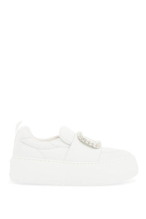 ROGER VIVIER Viv' Up Soft Nappa Slip-On Sneakers