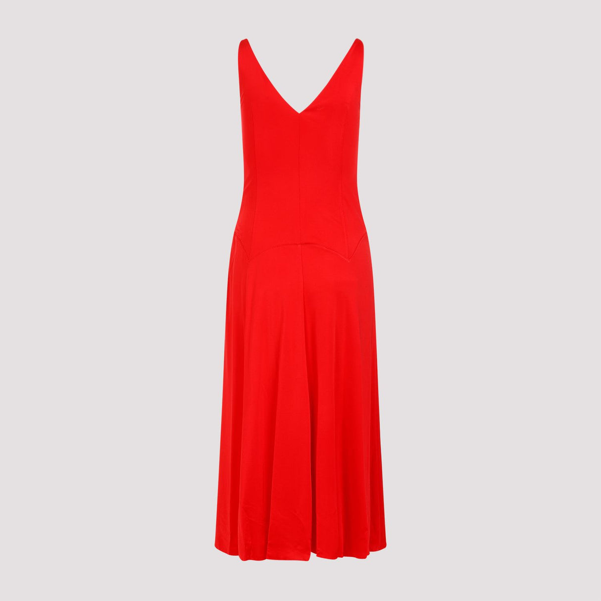LANVIN Elegant A-Line Midi Dress in Bold Red for Women - SS24 Collection
