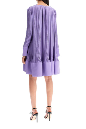 LANVIN Elegant Asymmetrical Mini Dress with Pleated Ruffles